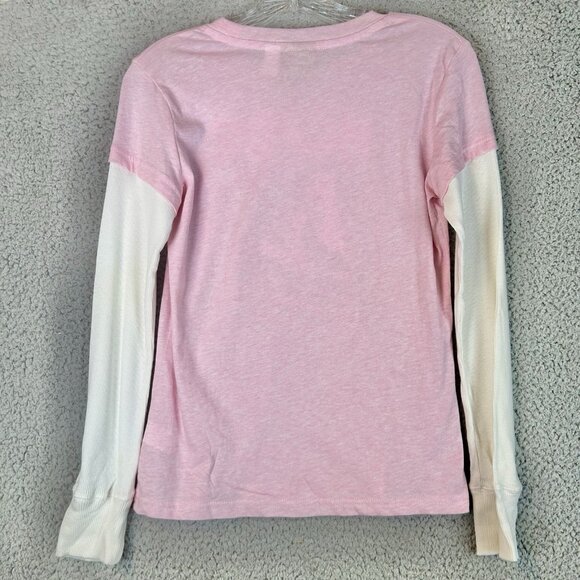 AC/DC Vintage Pink Long Sleeve 2003 ROCKWARE Small Womens Rock T Shirt Ribbed - Picture 2 of 6